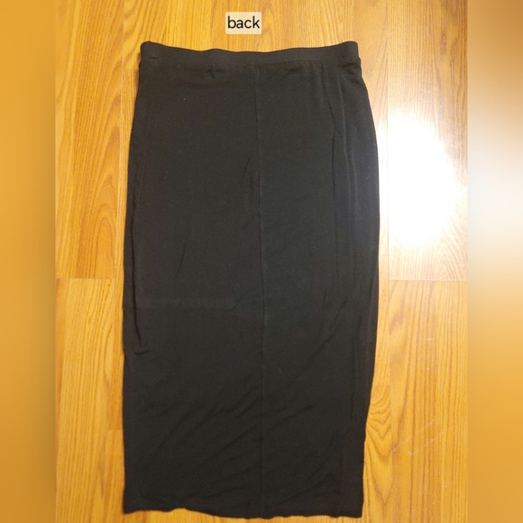 Matty M Womens Black Midi 26" Pull On Skirt Size S Double Lined Fair Condition - Picture 2 of 13